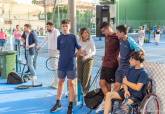 Visita a las nuevas pistas de tenis del Pabell�n Central y clausura del curso de la Escuela municipal de tenis