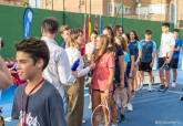 Visita a las nuevas pistas de tenis del Pabell�n Central y clausura del curso de la Escuela municipal de tenis