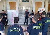 Bomberos de Cartagena se especializan en t�cnicas de manejo de veh�culos de altura